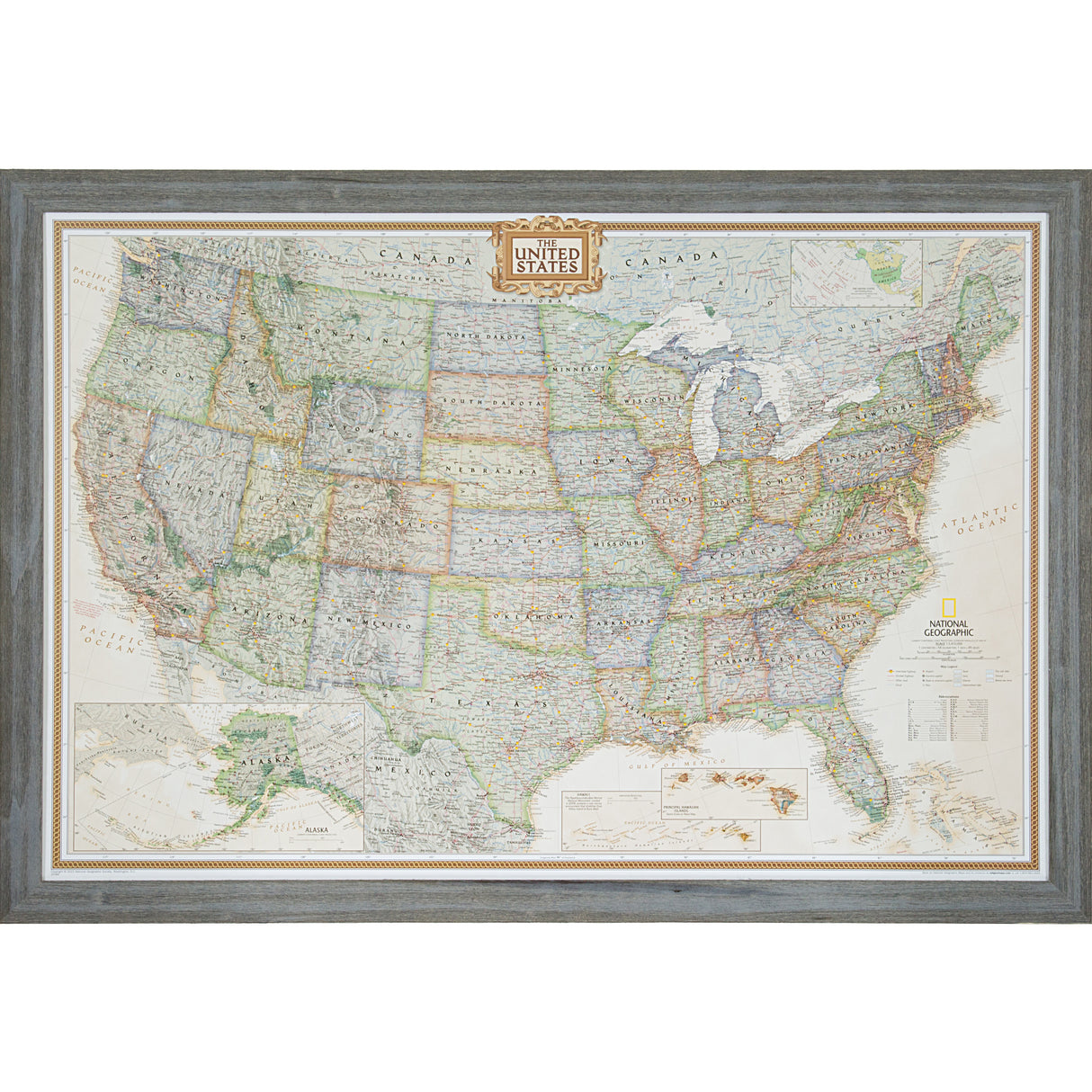 Executive United States Push Pin Map – Barnwood Chic