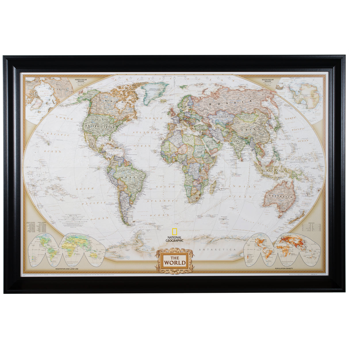 Executive World Push Pin Map – Upscale Black