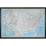 Classic United States Push Pin Map – Contemporary Black