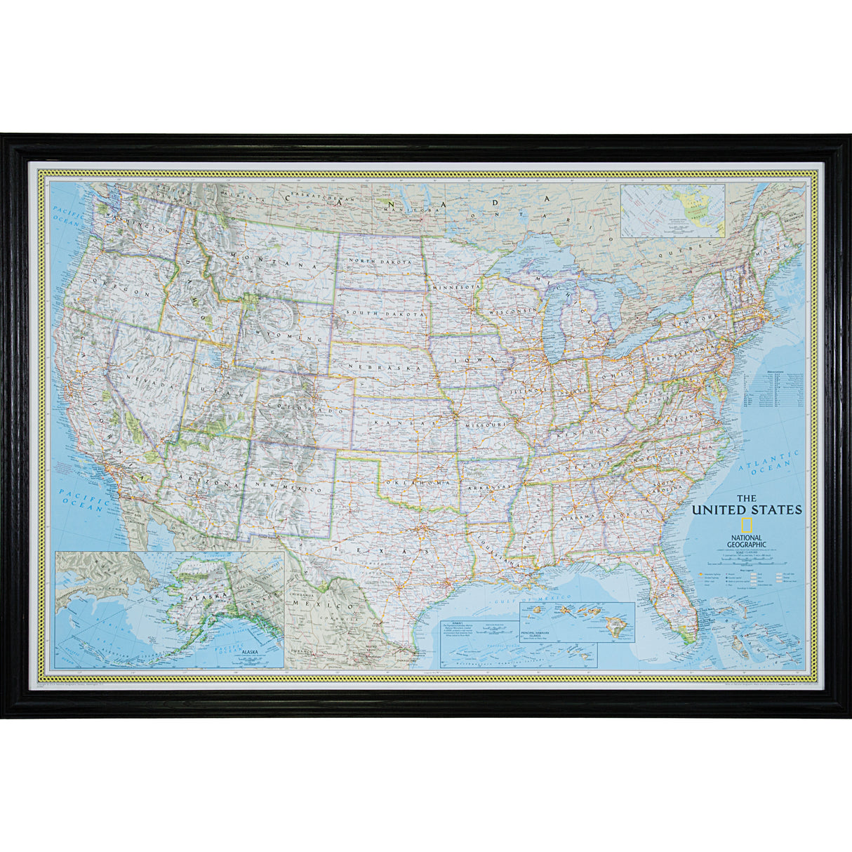 Classic United States Push Pin Map – Wiltshire 440 Black