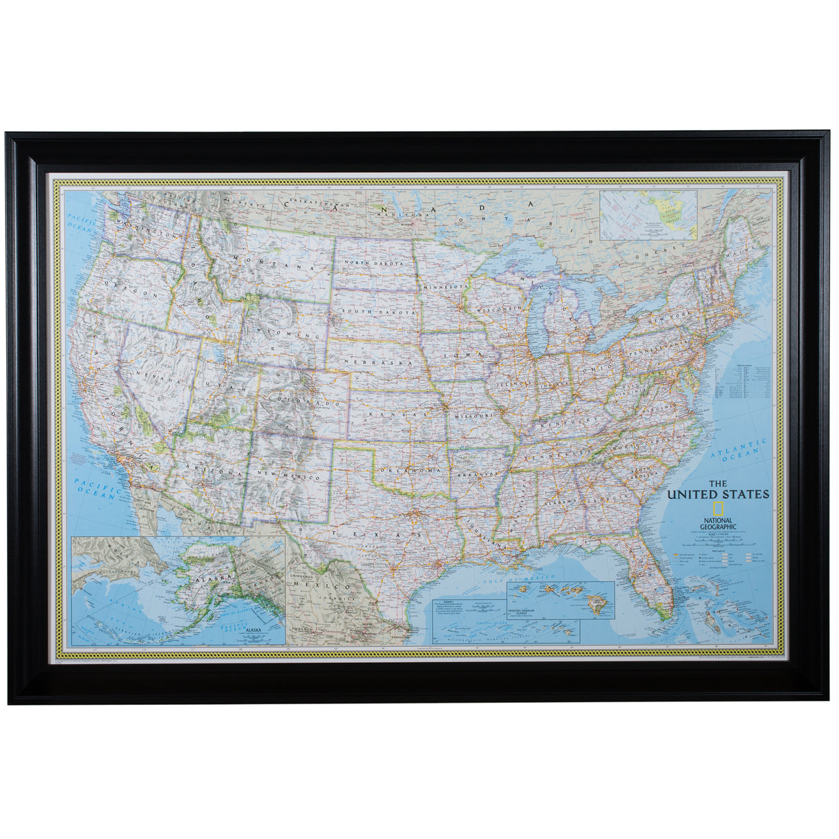 Classic United States Push Pin Map – Upscale Black