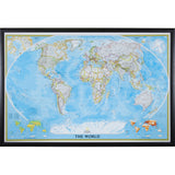 Classic World Push Pin Map – Contemporary Black