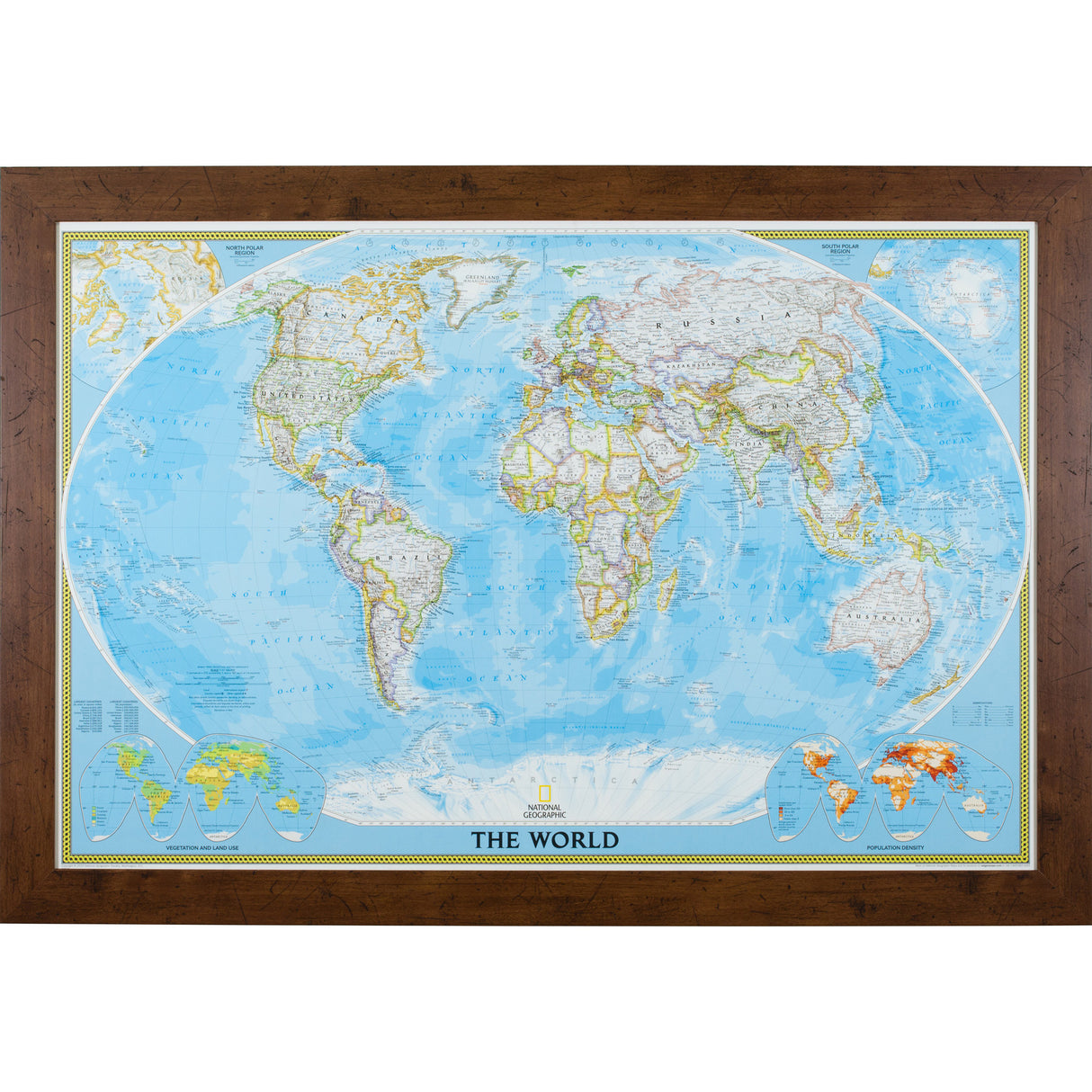 Classic World Push Pin Map – Contemporary Black