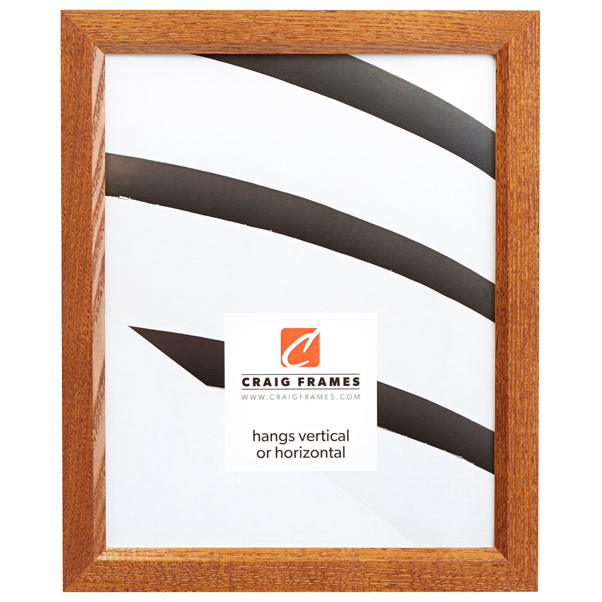 Economy .875", Honey Brown Picture Frames - 4 Piece Set