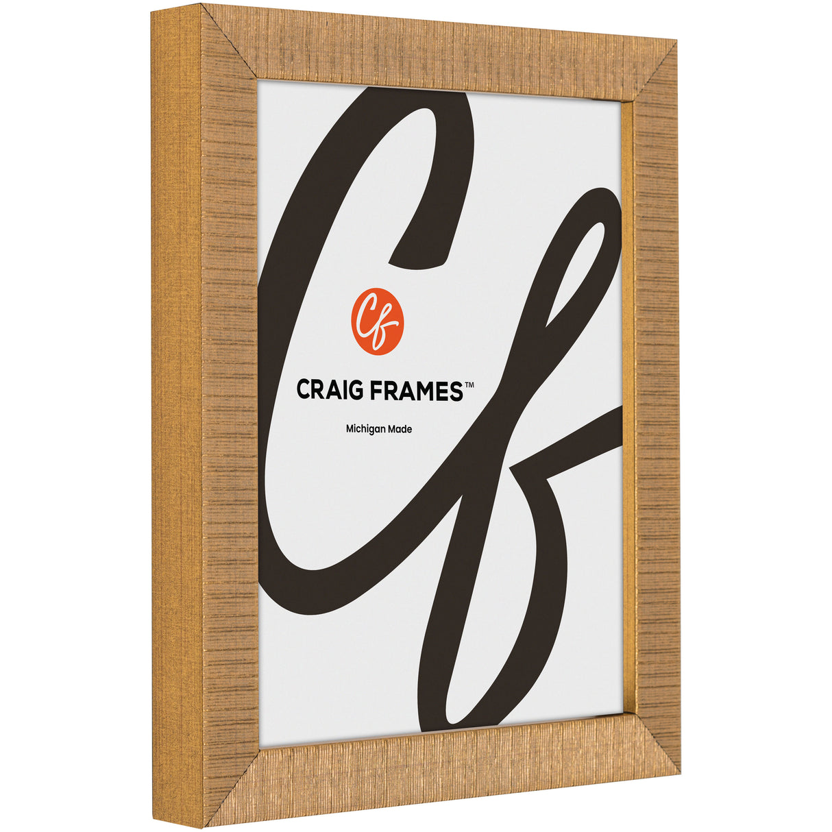 Linear 1", Matted Gold Picture Frame