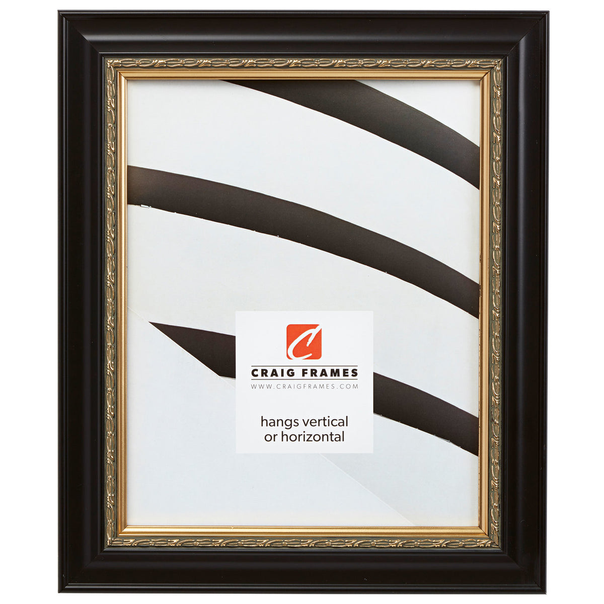 Ruskin Gothic Black & Gold Picture Frame - Craig Frames