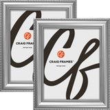 Victoria 1.375", Ornate Silver Picture Frame - 2 Piece Set