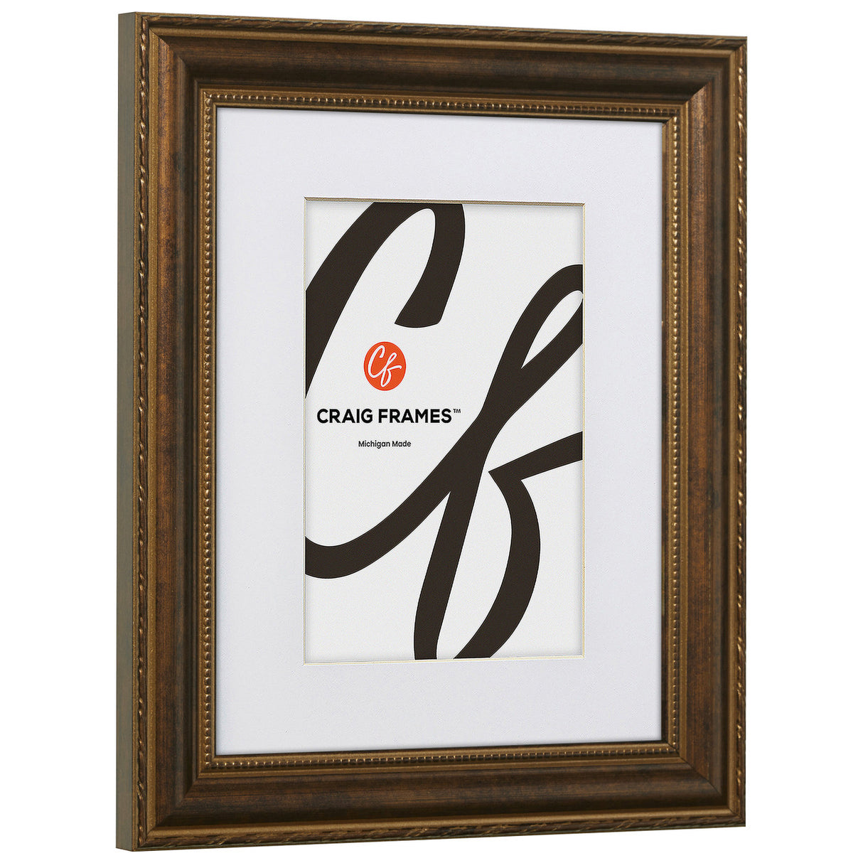 Victoria 1.375", Matted Ornate Bronze Picture Frame - 4 Piece Set