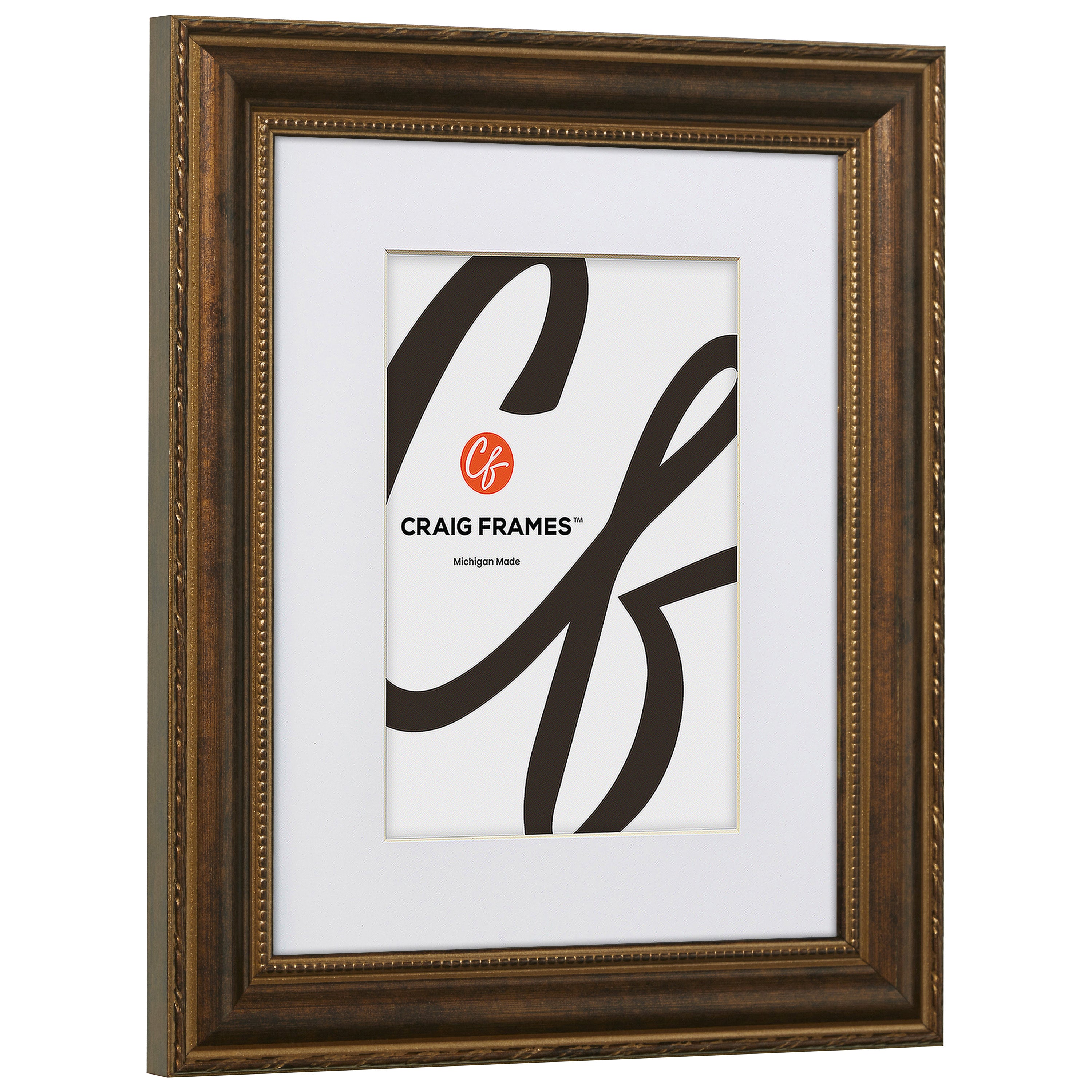 Victoria Matted Ornate Bronze Picture Frame - Craig Frames