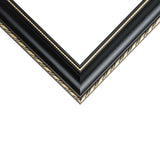 Victoria 1.375", Matted Ornate Black and Gold Picture Frame