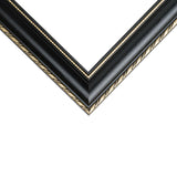 Victoria 1.375", Ornate Black and Gold Picture Frame - 2 Piece Set