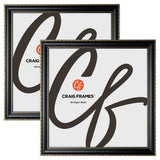 Victoria 1.375", Ornate Black and Gold Picture Frame - 2 Piece Set