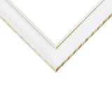 Victoria 1.375", Ornate White and Gold Picture Frame - 2 Piece Set