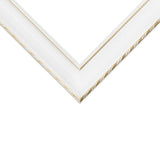Victoria 1.375", Ornate White and Gold Picture Frame