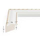 Victoria 1.375", Ornate White and Gold Picture Frame - 2 Piece Set