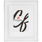 Victoria 1.375", Matted Ornate White and Silver Picture Frame