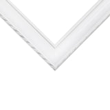 Victoria 1.375", Matted Ornate White and Silver Picture Frame - 4 Piece Set