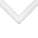 Victoria 1.375", Matted Ornate White and Silver Picture Frame