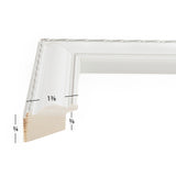 Victoria 1.375", Ornate White and Silver Picture Frame - 4 Piece Set