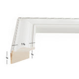 Victoria 1.375", Matted Ornate White and Silver Picture Frame
