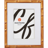 Vintage Bamboo .625", Matted Brushed Gold Picture Frame - 4 Piece Set