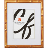 Vintage Bamboo .625", Matted Brushed Gold Picture Frame