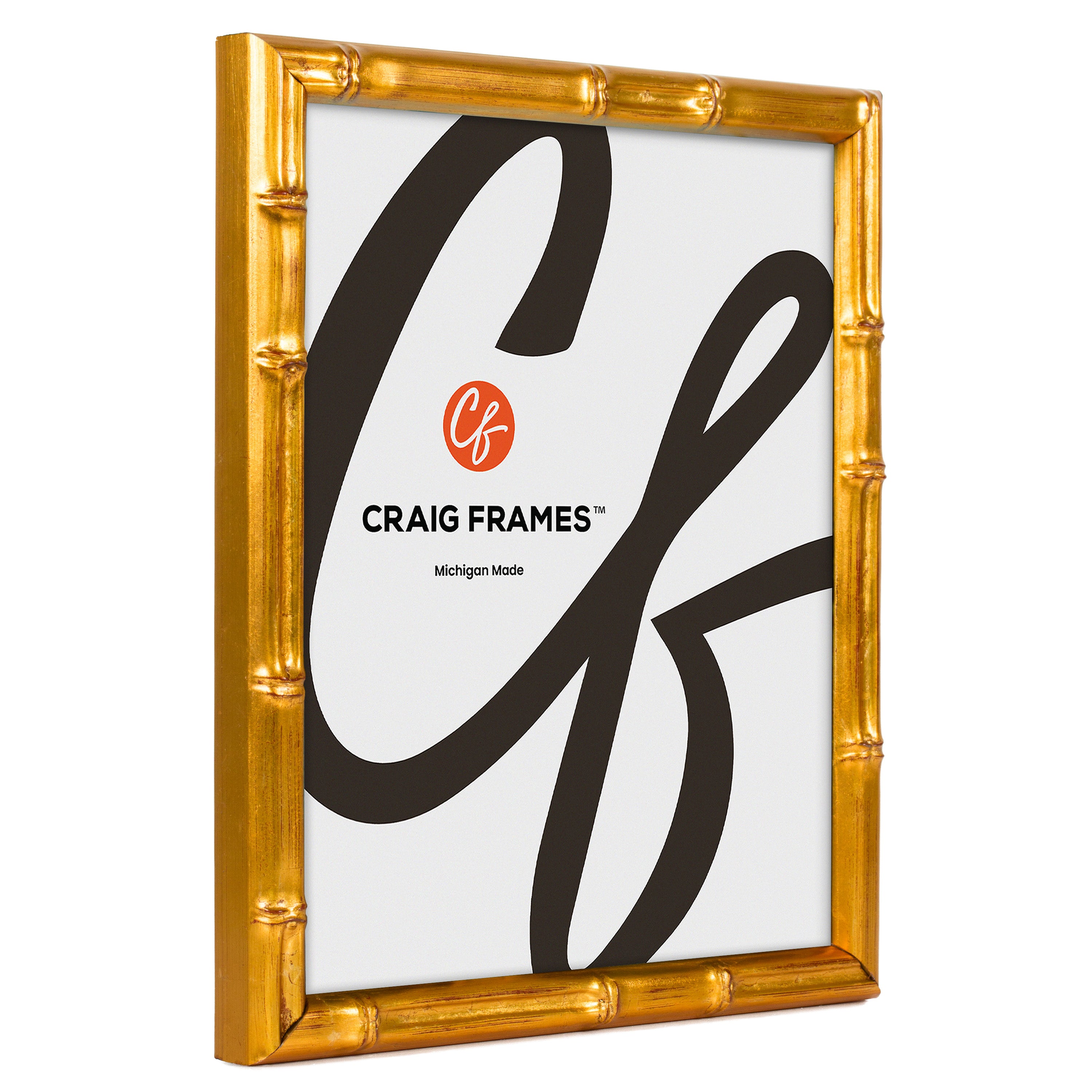 Vintage Bamboo Champagne Gold Picture Frame - Craig Frames