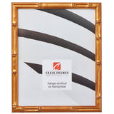 Vintage Bamboo .625", Brushed Gold Picture Frame