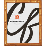 Vintage Bamboo .625", Brushed Gold Picture Frame - 4 Piece Set