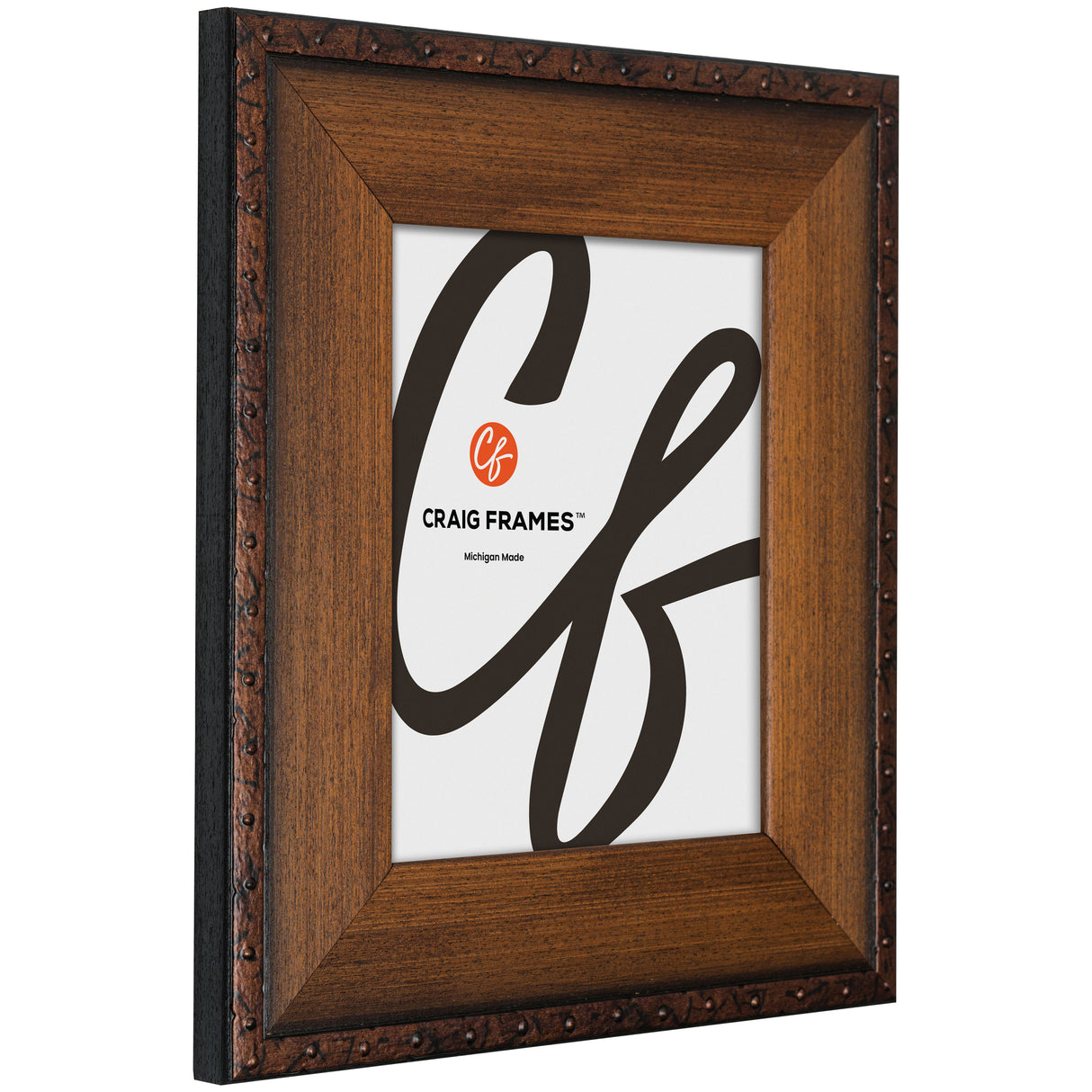 Constitution Nautical 3", Matted Walnut Brown Picture Frame