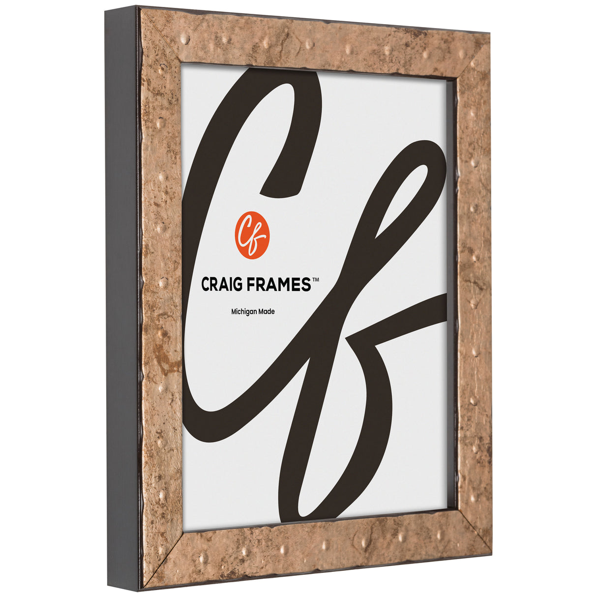 Rivet 1.25", Matted Tarnished Bronze Picture Frame