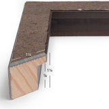 Rivet 1.25", Matted Pitted Steel Picture Frame