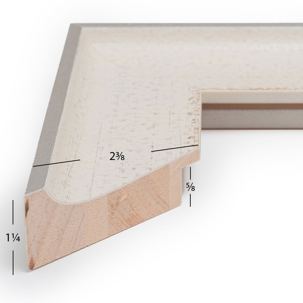 Cairo 2.375", Radiant White Picture Frame