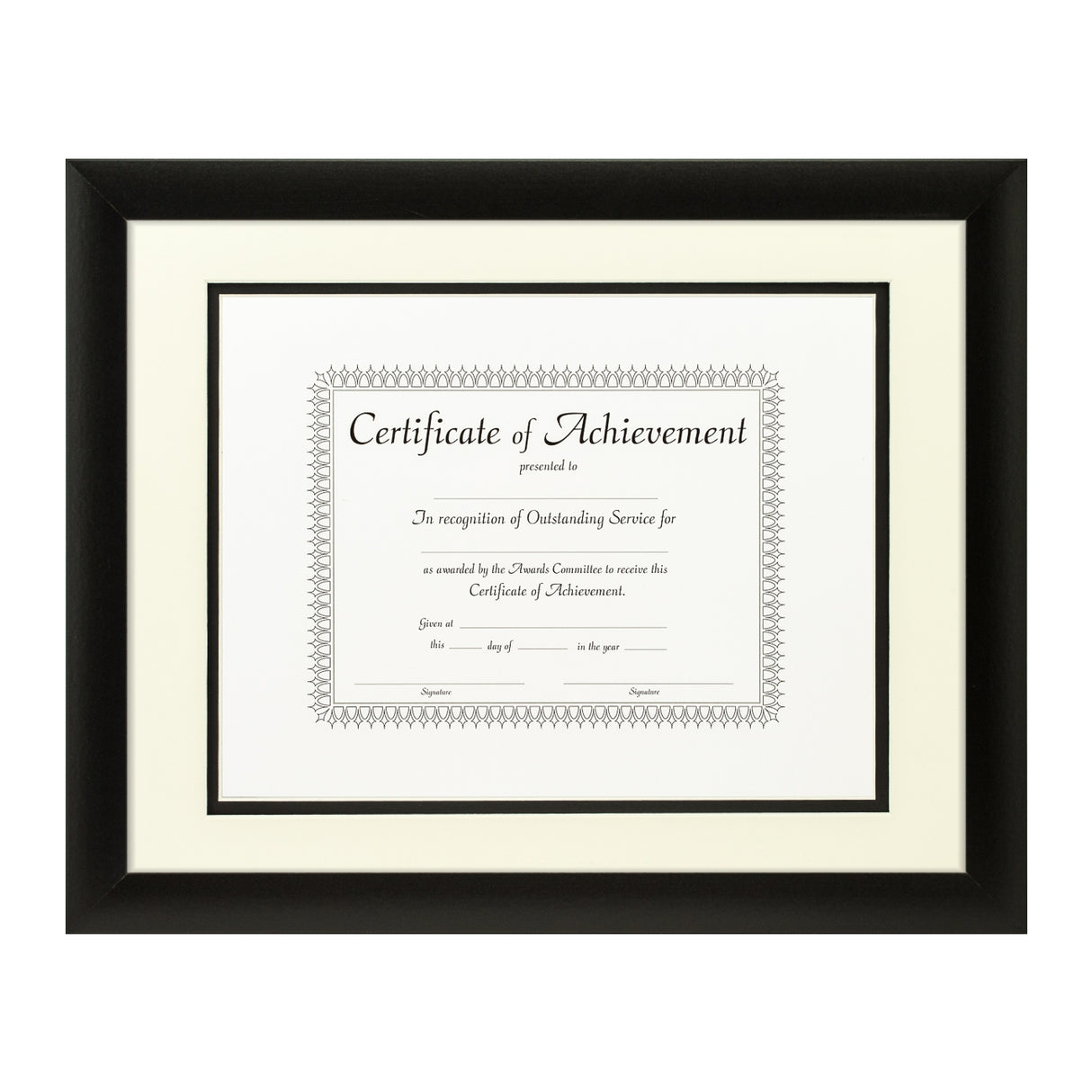 Contemporary Black Document Frame – Papyrus/Black Mat