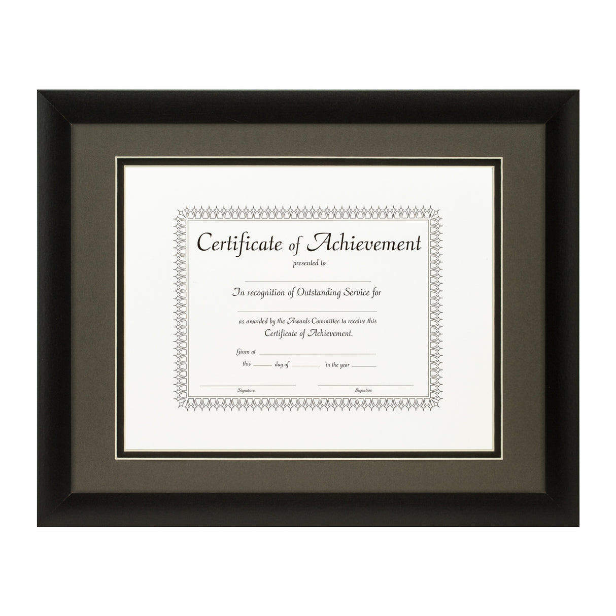 Contemporary Black Document Frame – Cinder/Black Mat