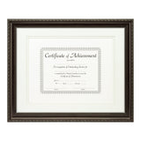 Annesbury Dark Walnut Document Frame – White/White Mat