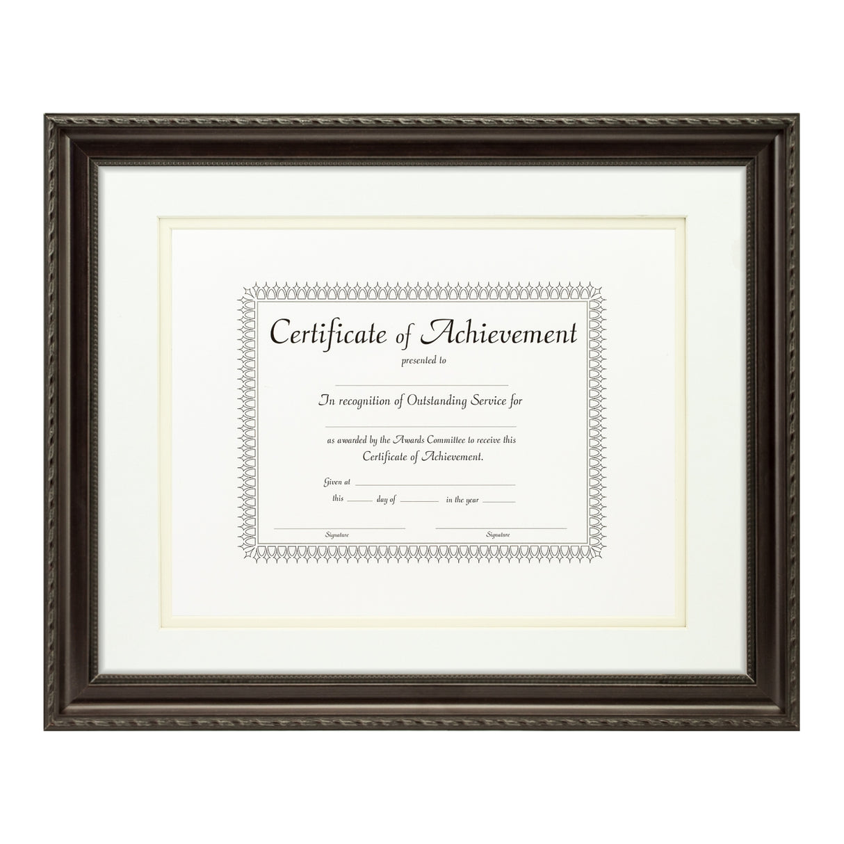 Annesbury Dark Walnut Document Frame – White/Papyrus Mat
