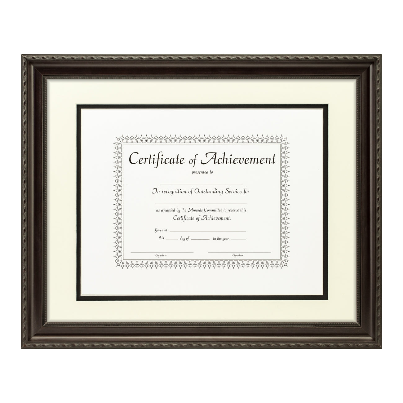 Annesbury Dark Walnut Document Frame – Papyrus/Black Mat