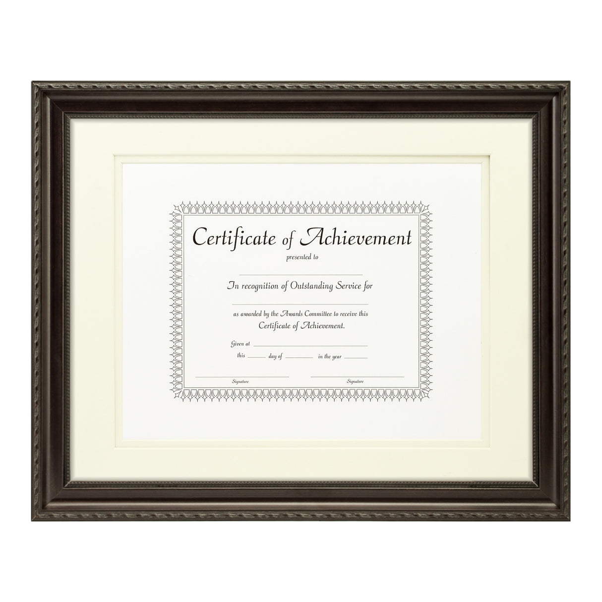 Annesbury Dark Walnut Document Frame – Papyrus/Papyrus Mat