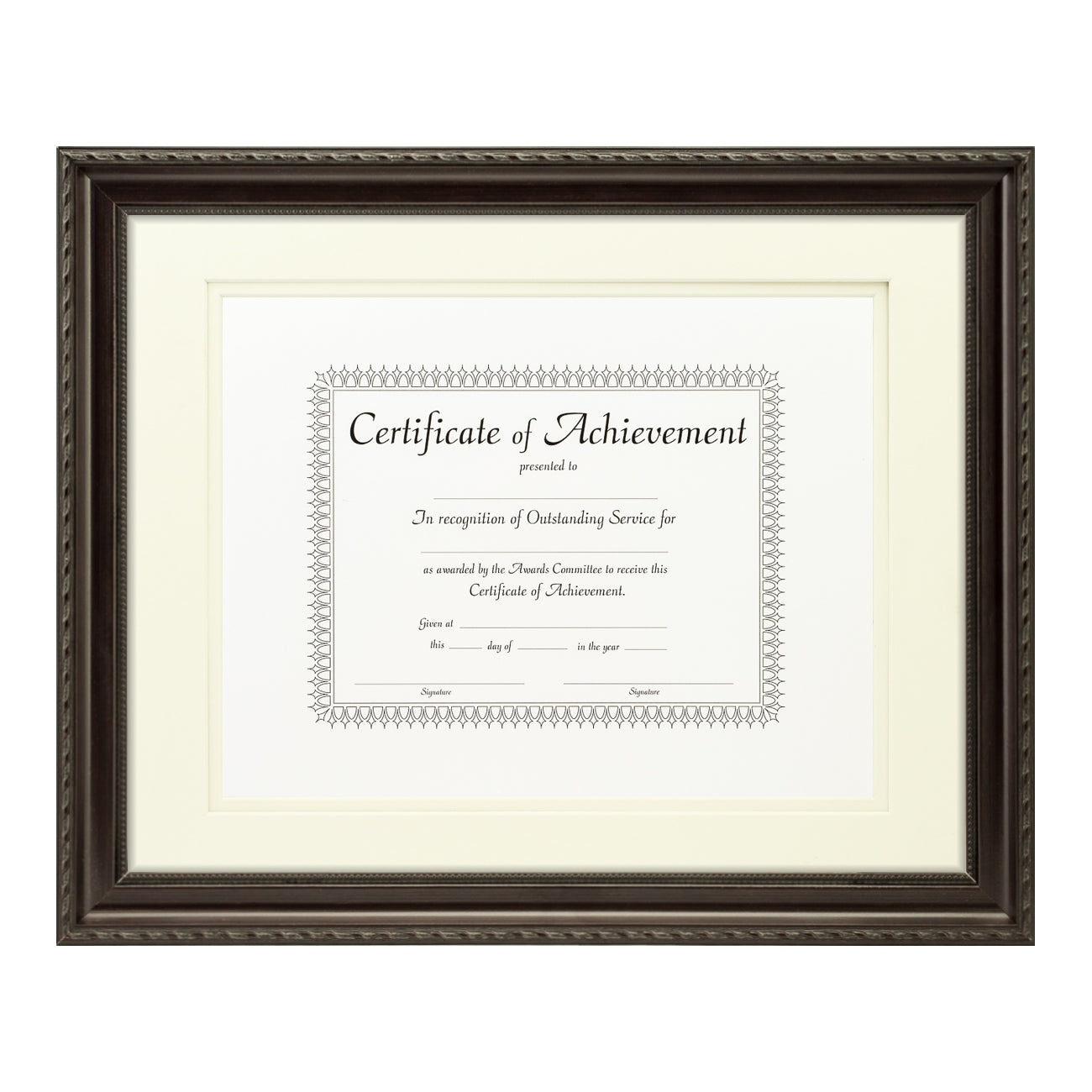 Annesbury Dark Walnut Document Frame – Papyrus/Papyrus Mat