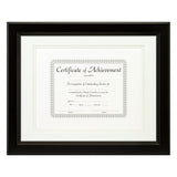 Mossehaus Black Satin Document Frame – White/White Mat