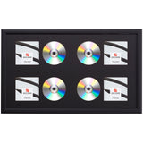 Contemporary Black Four CD Display Frame – Smooth Black Mat