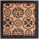 Decorative Floral Cork Bulletin – Essentials Brazilian Walnut