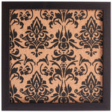 Decorative Fleur de Lis Cork Bulletin – Essentials Brazilian Walnut