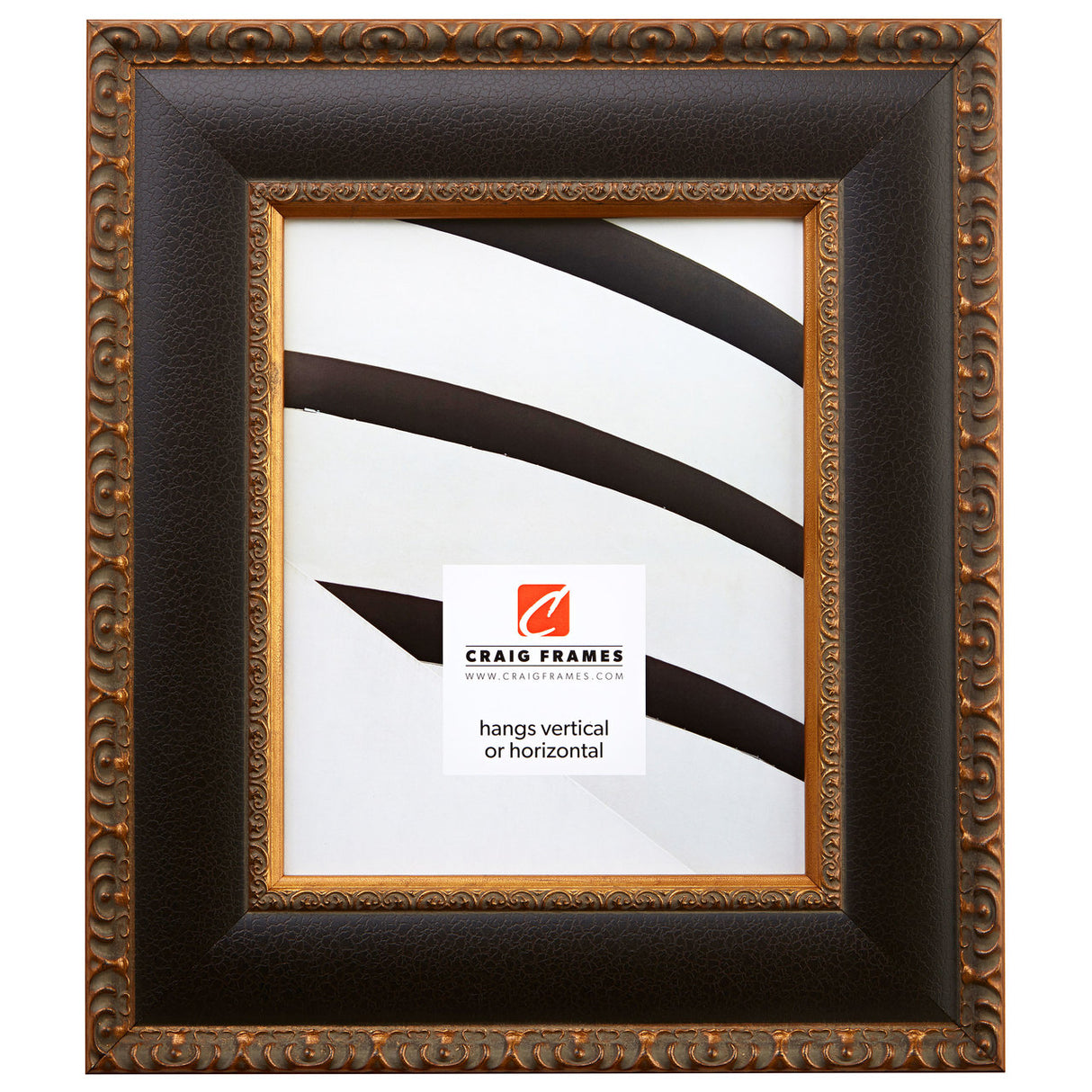 Galerie W 2.75", Antique Black & Gold Picture Frame