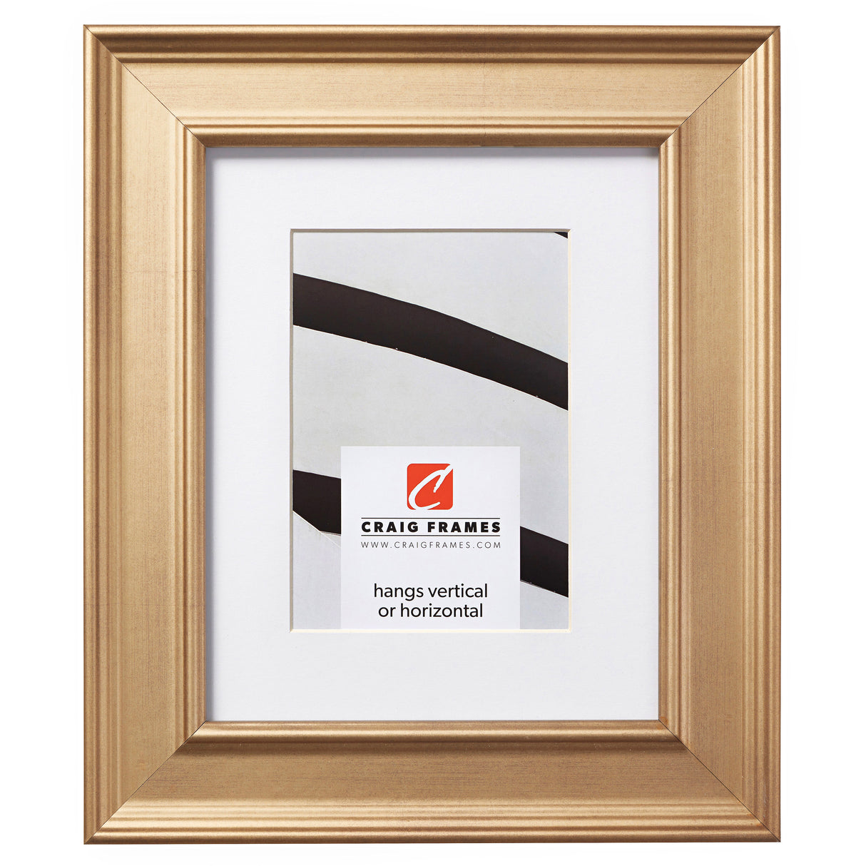 Revival 2", Bocelli Distressed Gold Matted Picture Frame