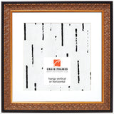 Furio 1.75", Distressed Gold and Black Matted Picture Frame