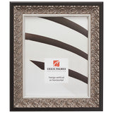 Furio 1.75", Distressed Silver and Black Picture Frame