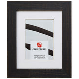 Jasper 1.5", Country Charcoal Black Matted Picture Frame