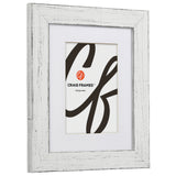 Jasper 1.5", Country Marshmallow White Matted Picture Frame - 4 Piece Set